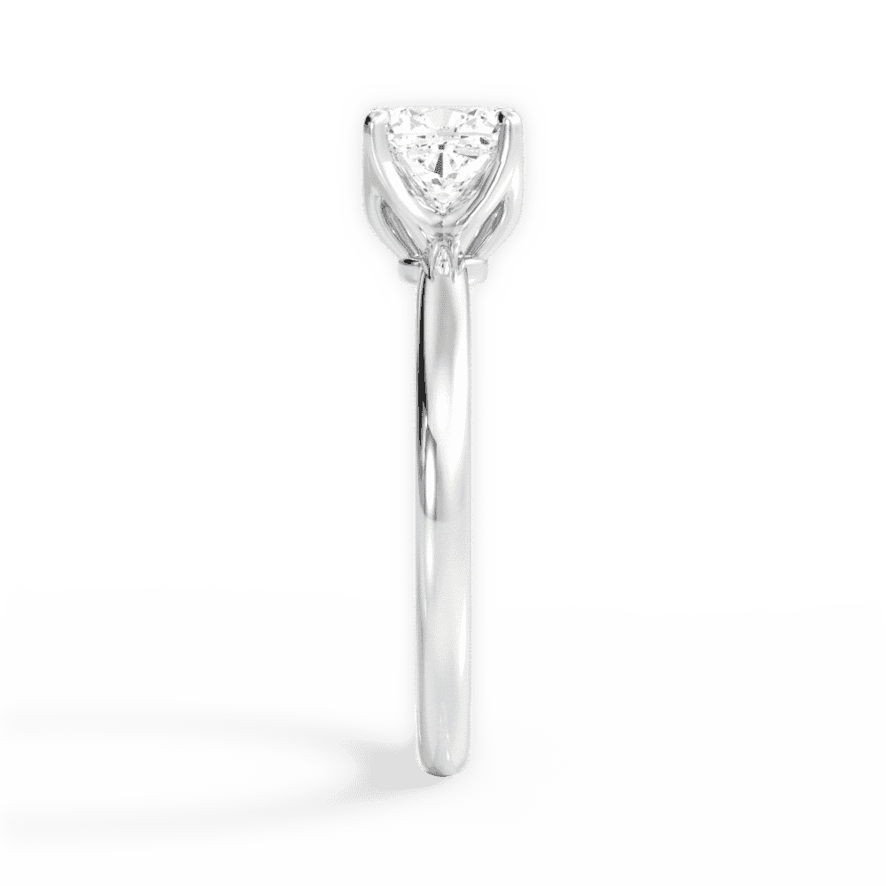 14kt White Gold/18kt White Gold/Platinum/cushion/side