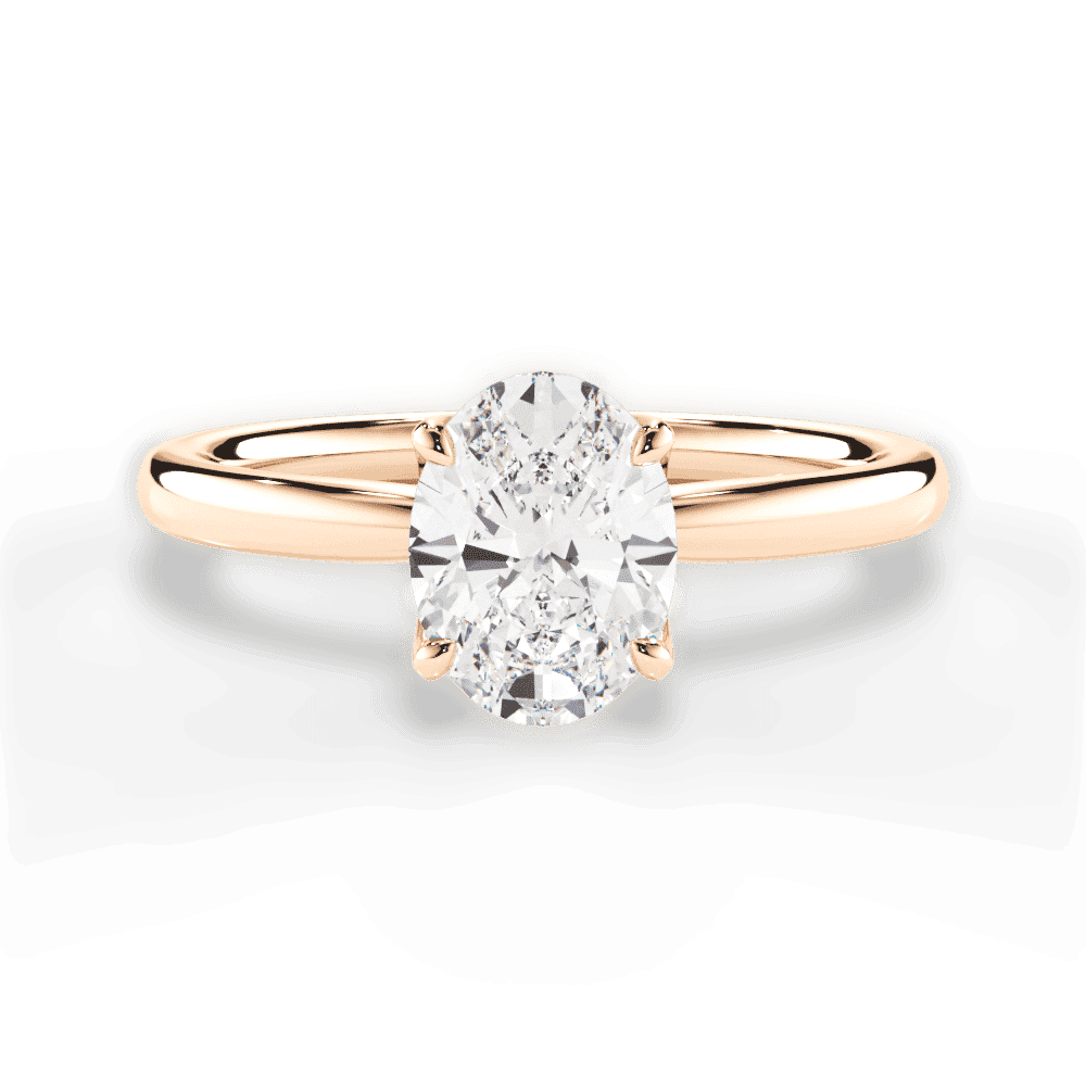 14kt Rose Gold/18kt Rose Gold/oval/top