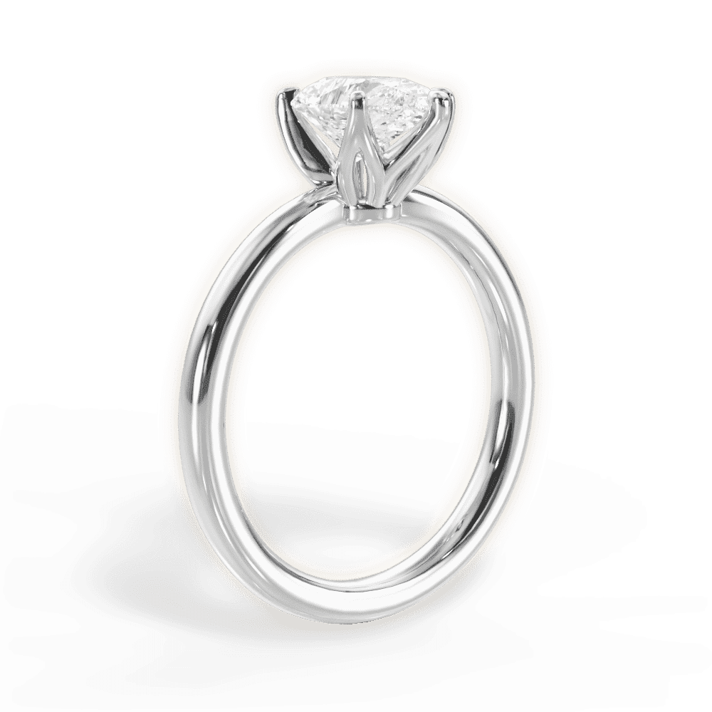 14kt White Gold/18kt White Gold/Platinum/pear/front