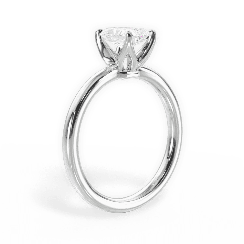14kt White Gold/18kt White Gold/Platinum/radiant/front