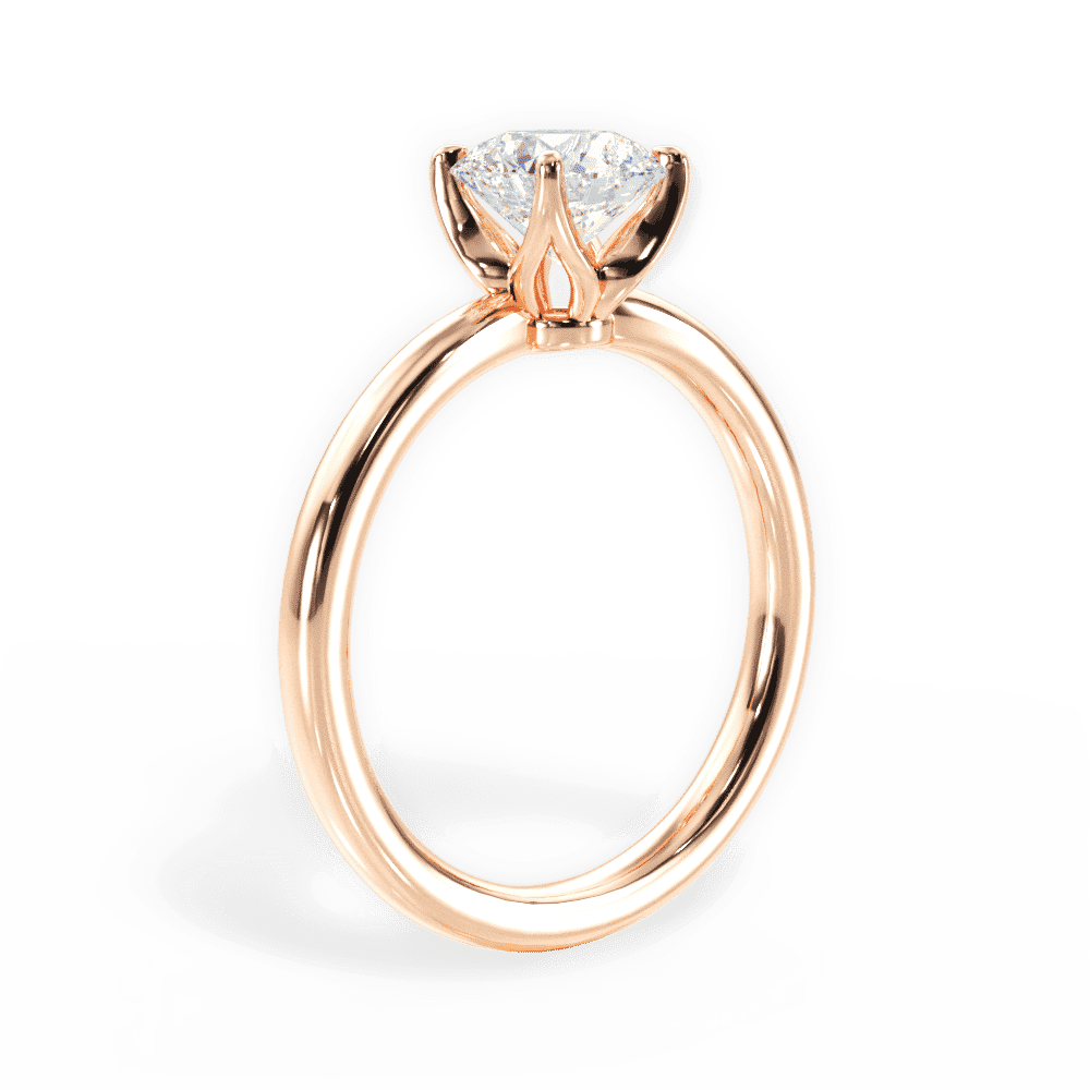 14kt Rose Gold/18kt Rose Gold/round/front