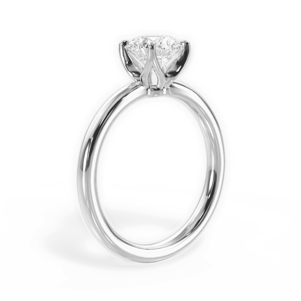 14kt White Gold/18kt White Gold/Platinum/round/front