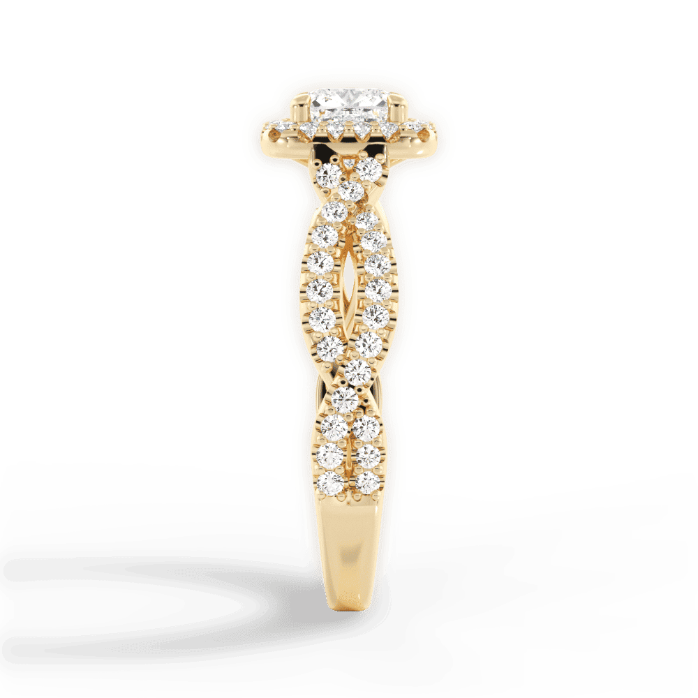 14kt Yellow Gold/18kt Yellow Gold/cushion/perspective