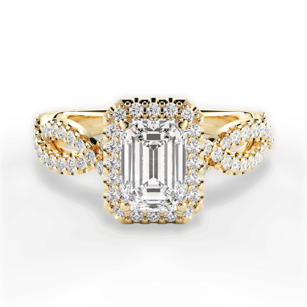 14kt Yellow Gold/18kt Yellow Gold/emerald/top