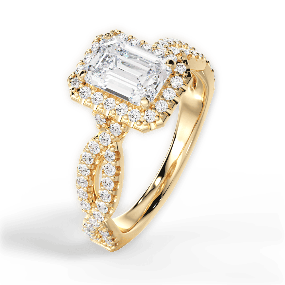 14kt Yellow Gold/18kt Yellow Gold/emerald/front