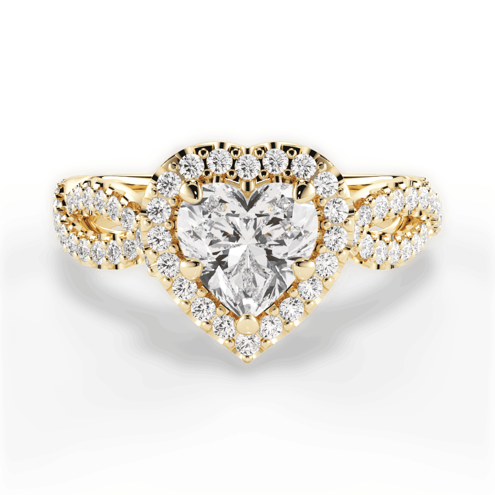 14kt Yellow Gold/18kt Yellow Gold/heart/top