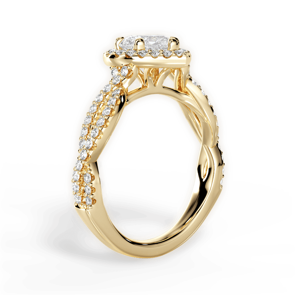 14kt Yellow Gold/18kt Yellow Gold/heart/side