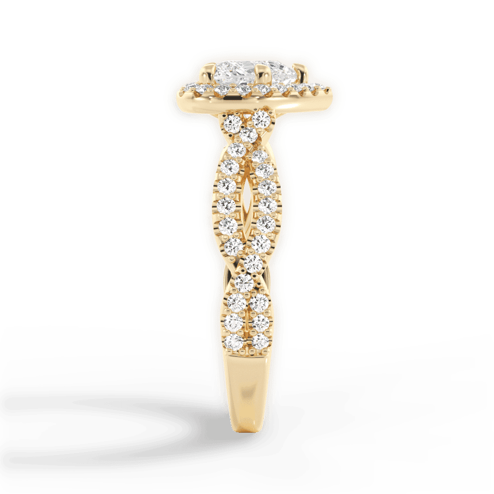 14kt Yellow Gold/18kt Yellow Gold/heart/perspective