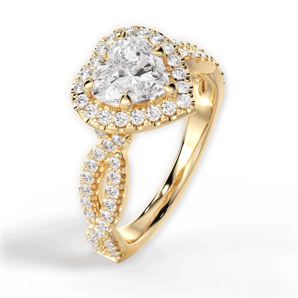 14kt Yellow Gold/18kt Yellow Gold/heart/front