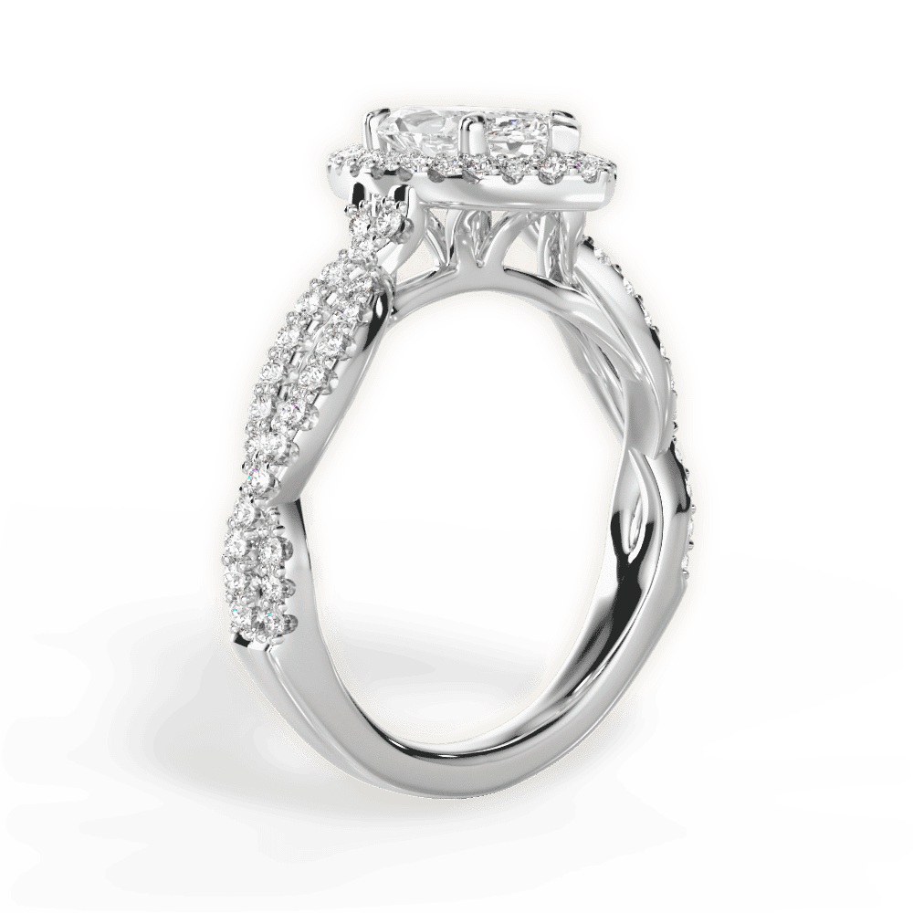 14kt White Gold/18kt White Gold/Platinum/marquise/side