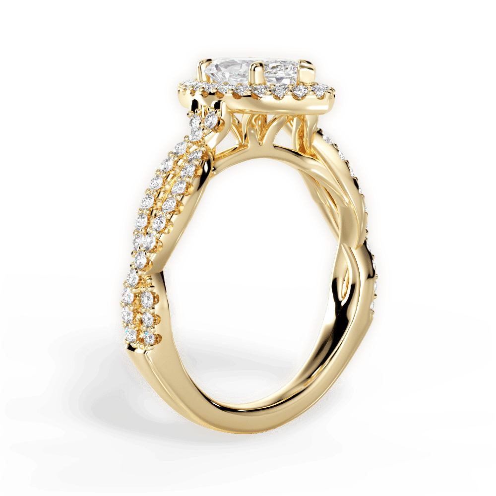 14kt Yellow Gold/18kt Yellow Gold/marquise/side