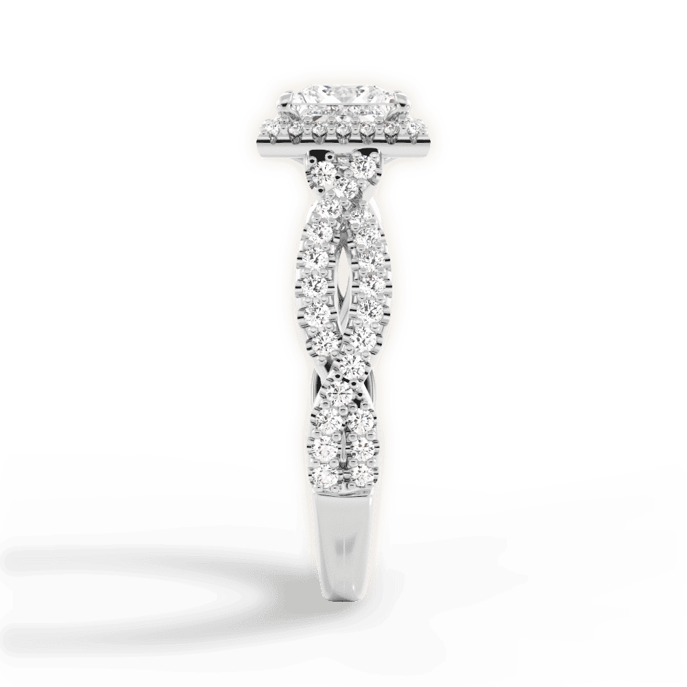14kt White Gold/18kt White Gold/Platinum/princess/perspective