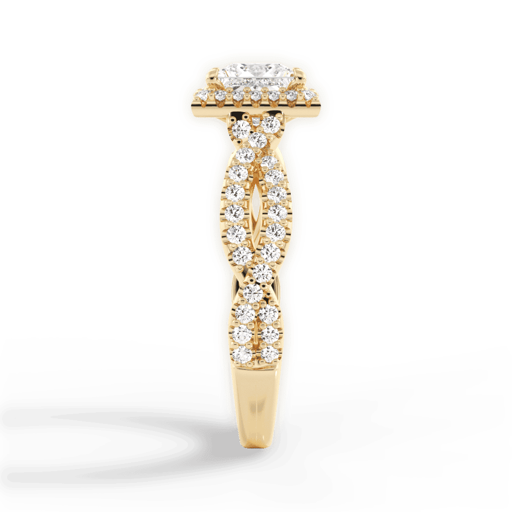 14kt Yellow Gold/18kt Yellow Gold/princess/perspective
