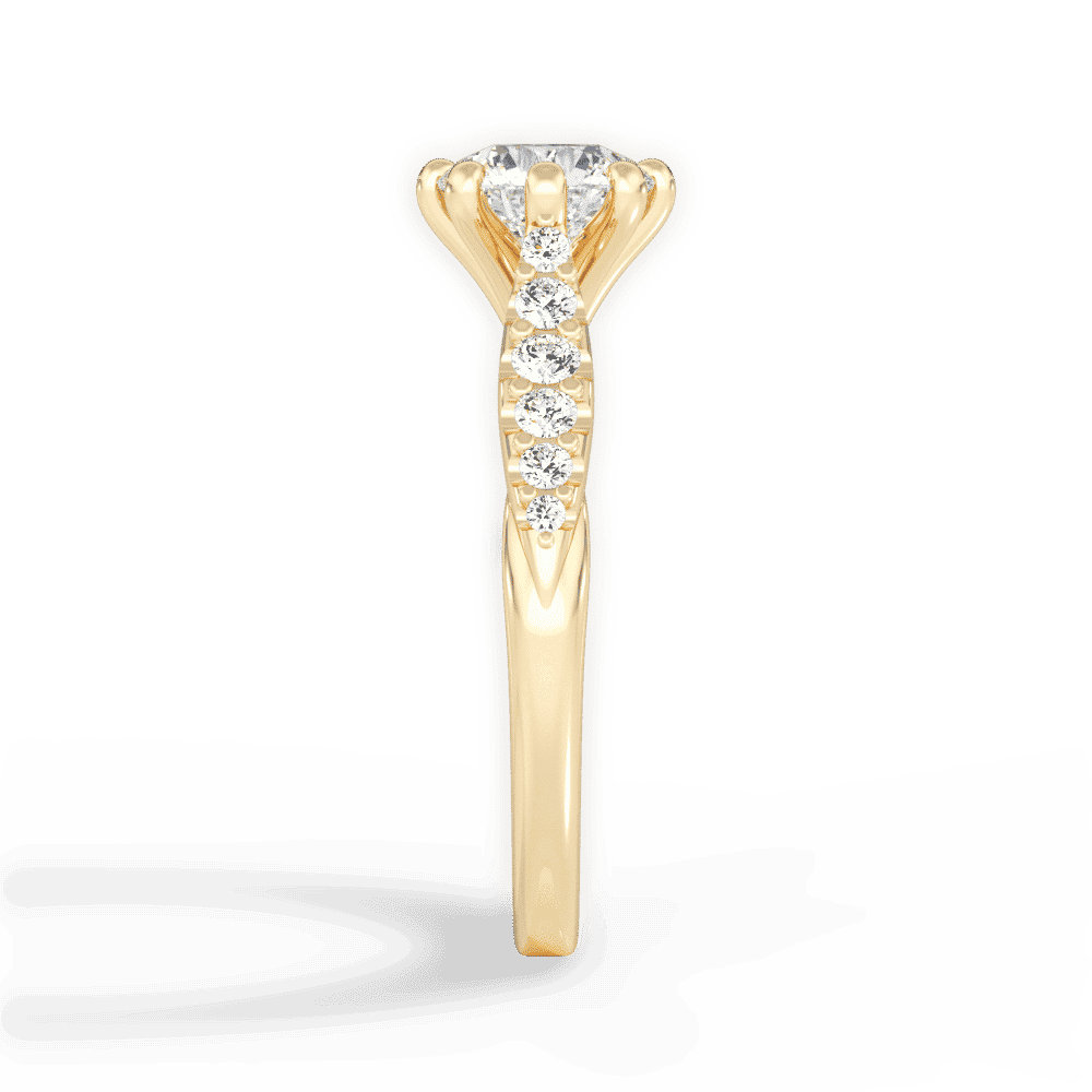 14kt Yellow Gold/18kt Yellow Gold/round/side