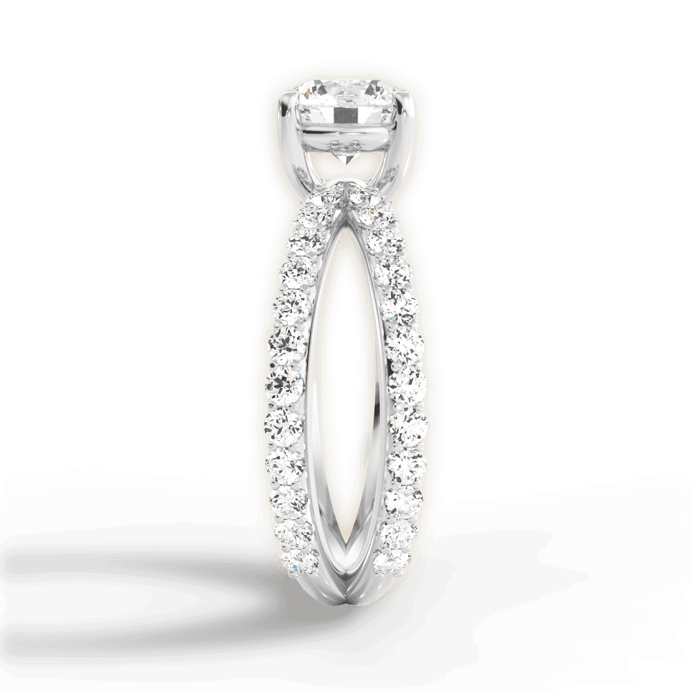 14kt White Gold/18kt White Gold/Platinum/round/side