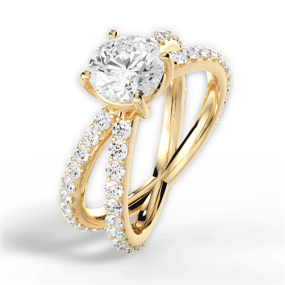 14kt Yellow Gold/18kt Yellow Gold/round/perspective