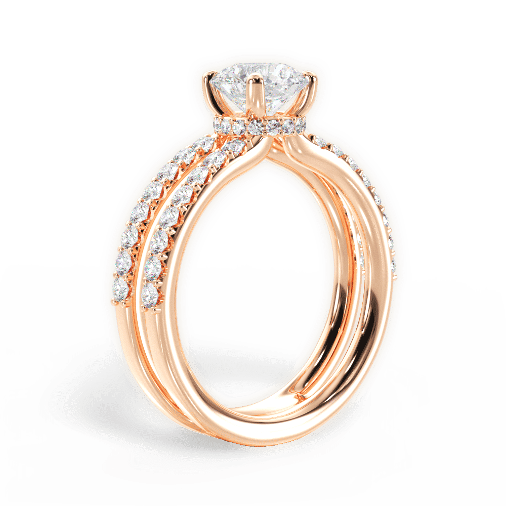 14kt Rose Gold/18kt Rose Gold/round/front