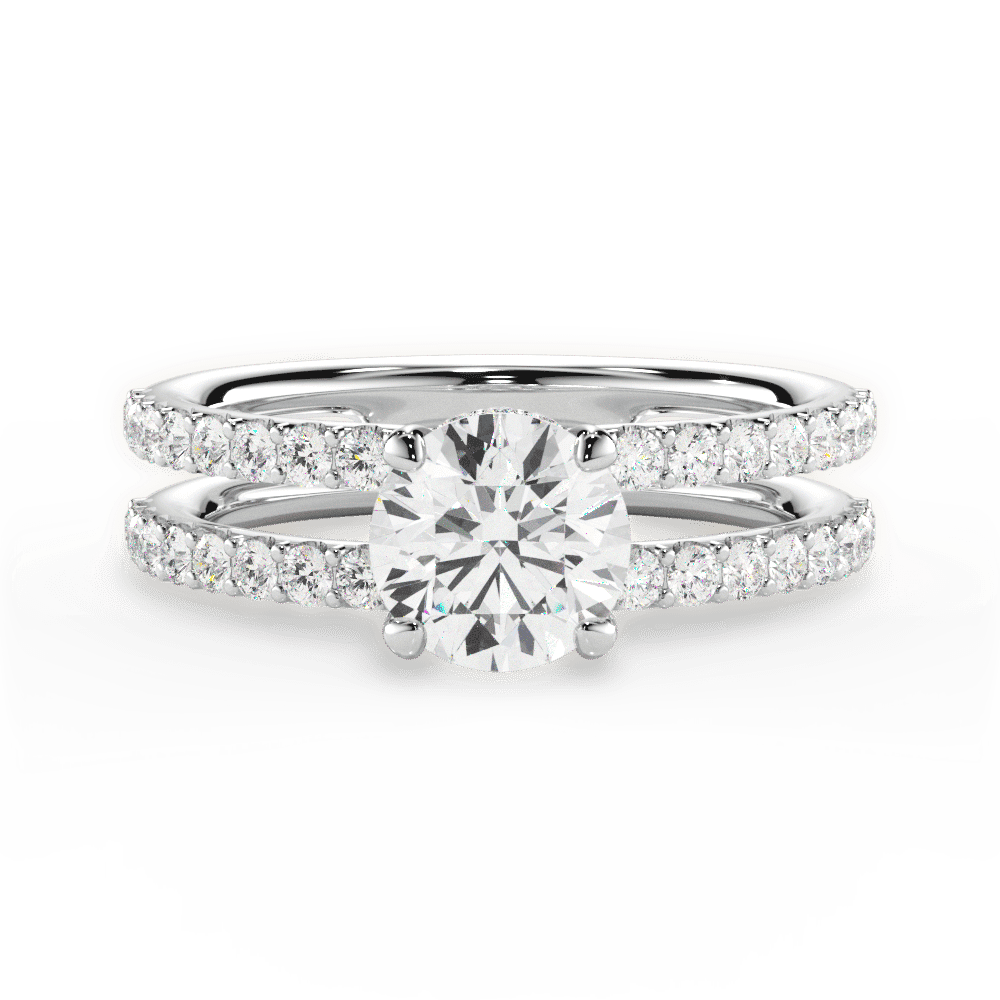 14kt White Gold/18kt White Gold/Platinum/round/top