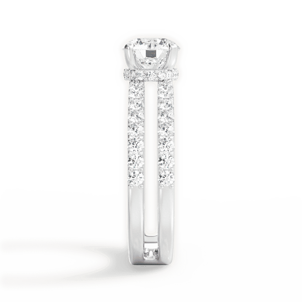 14kt White Gold/18kt White Gold/Platinum/round/side