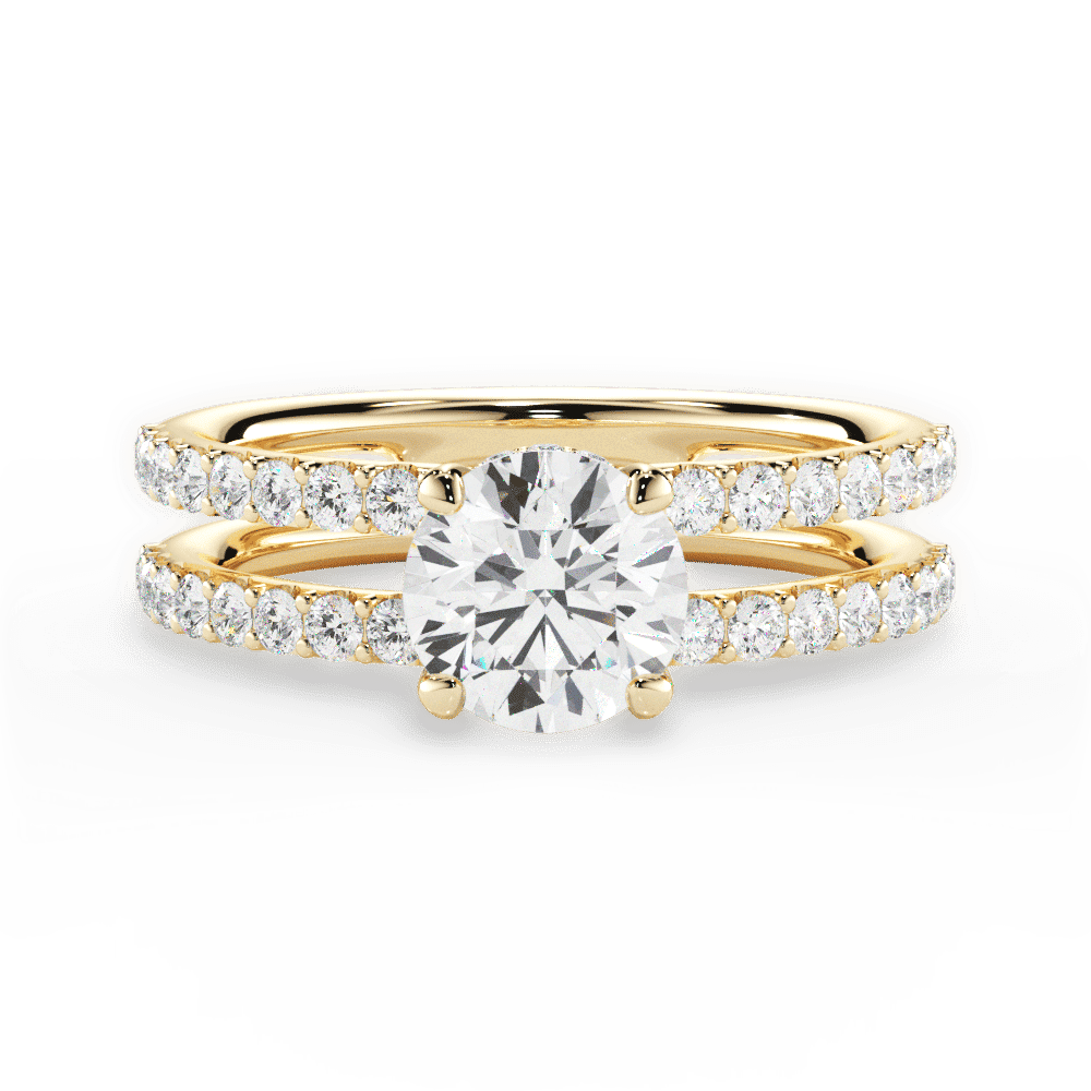 14kt Yellow Gold/18kt Yellow Gold/round/top