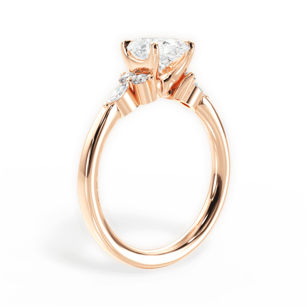 14kt Rose Gold/18kt Rose Gold/oval/front