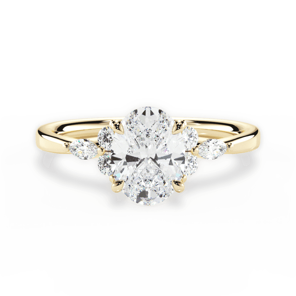 14kt Yellow Gold/18kt Yellow Gold/oval/top