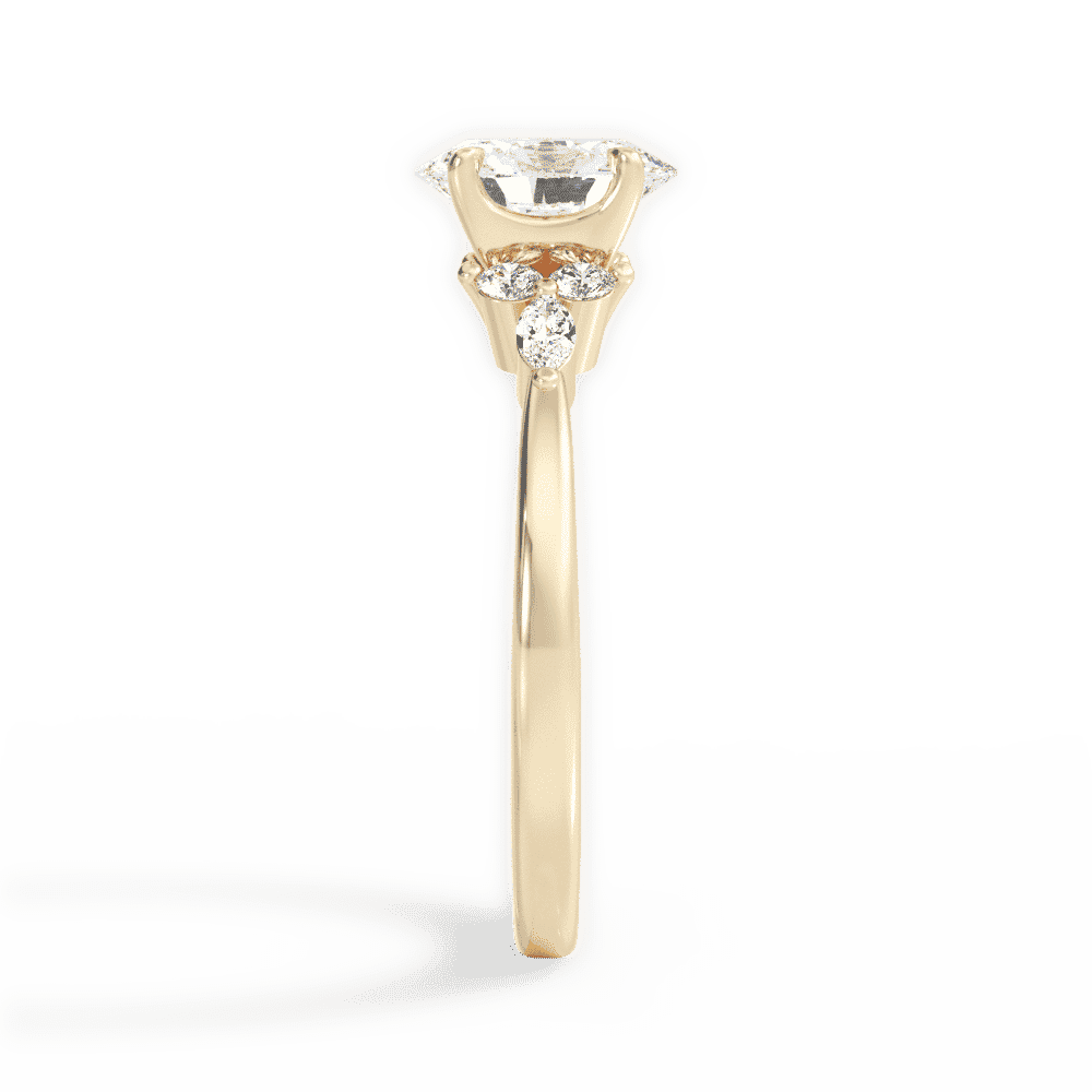 14kt Yellow Gold/18kt Yellow Gold/oval/side