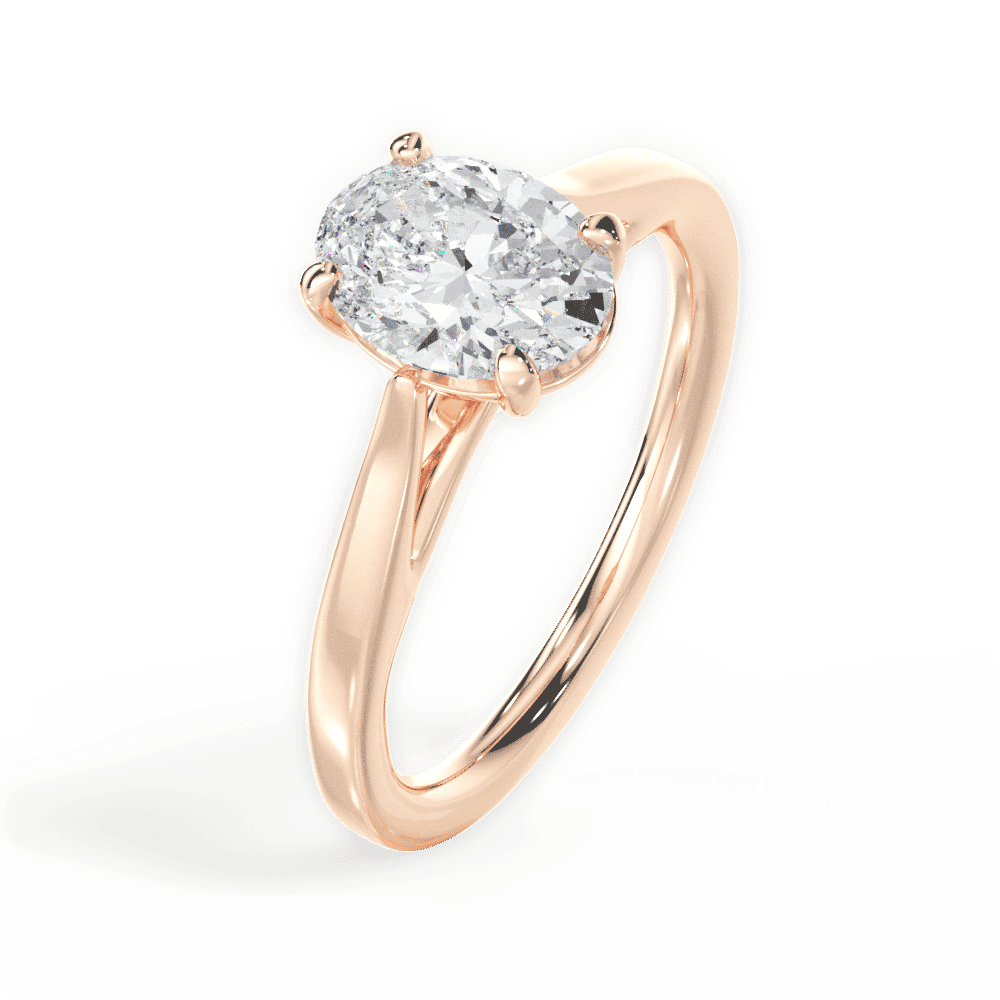 14kt Rose Gold/18kt Rose Gold/oval/perspective