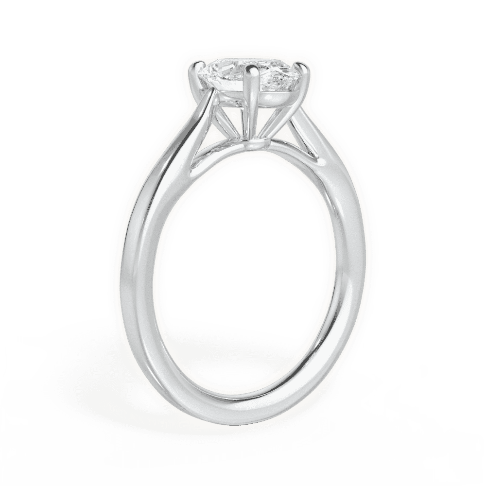 14kt White Gold/18kt White Gold/Platinum/oval/front