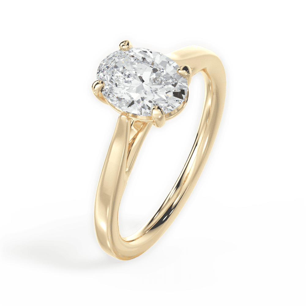 14kt Yellow Gold/18kt Yellow Gold/oval/perspective