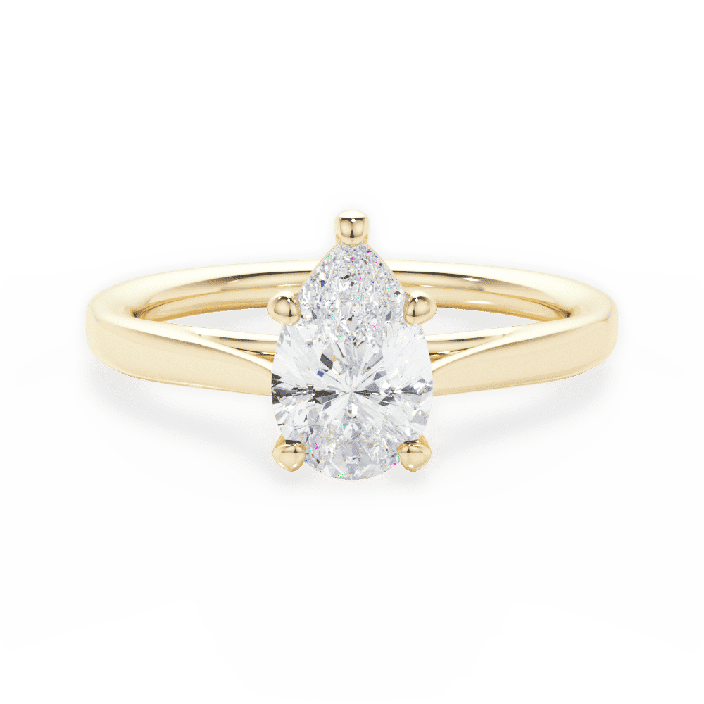 14kt Yellow Gold/18kt Yellow Gold/pear/top