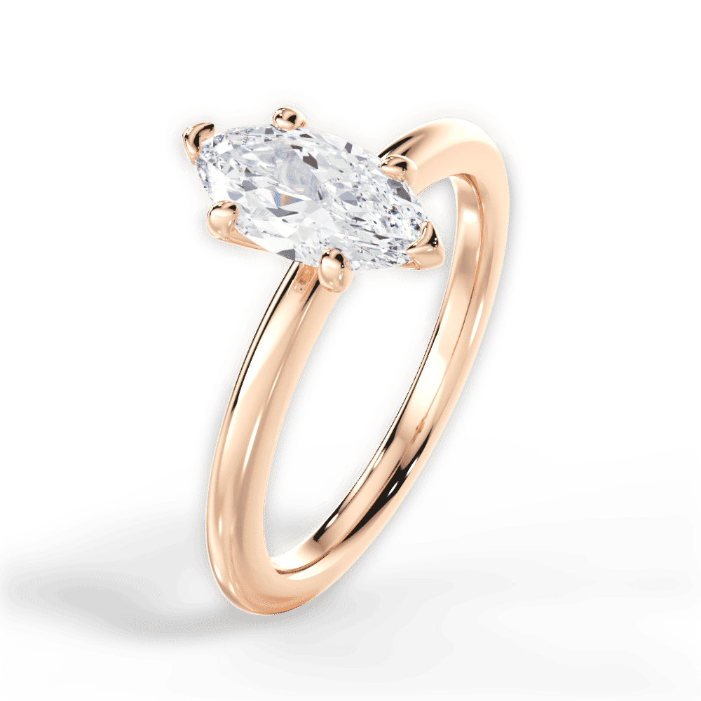 14kt Rose Gold/18kt Rose Gold/marquise/perspective