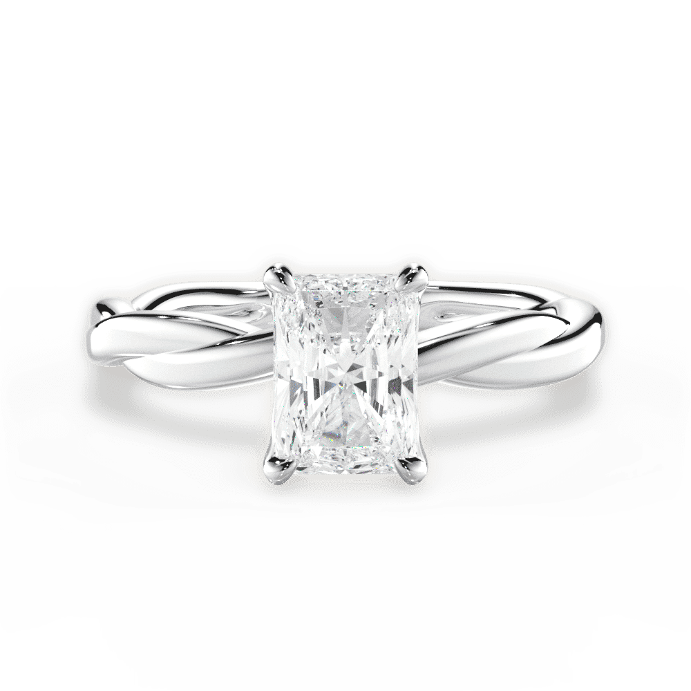 14kt White Gold/18kt White Gold/Platinum/radiant/top