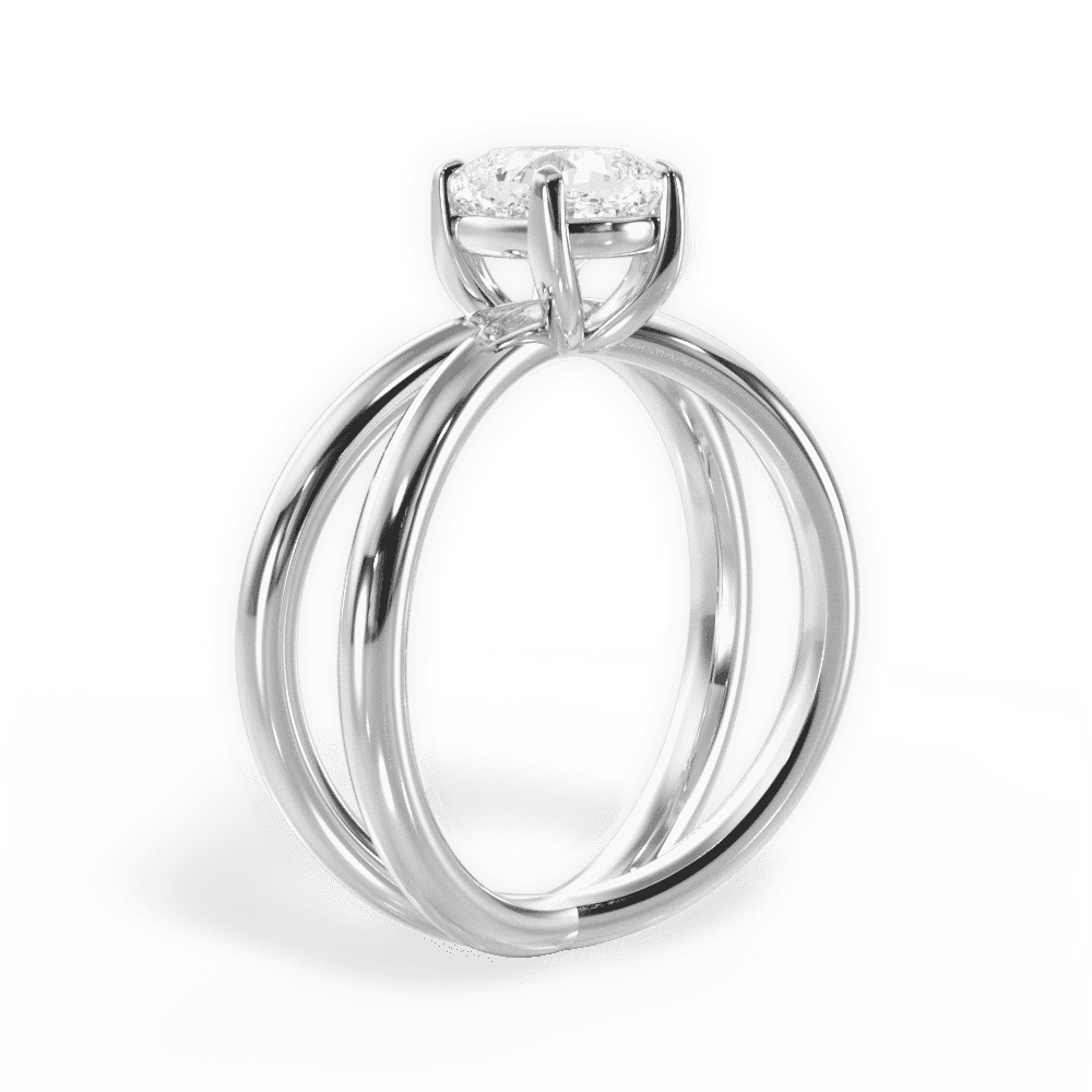 14kt White Gold/18kt White Gold/Platinum/cushion/front