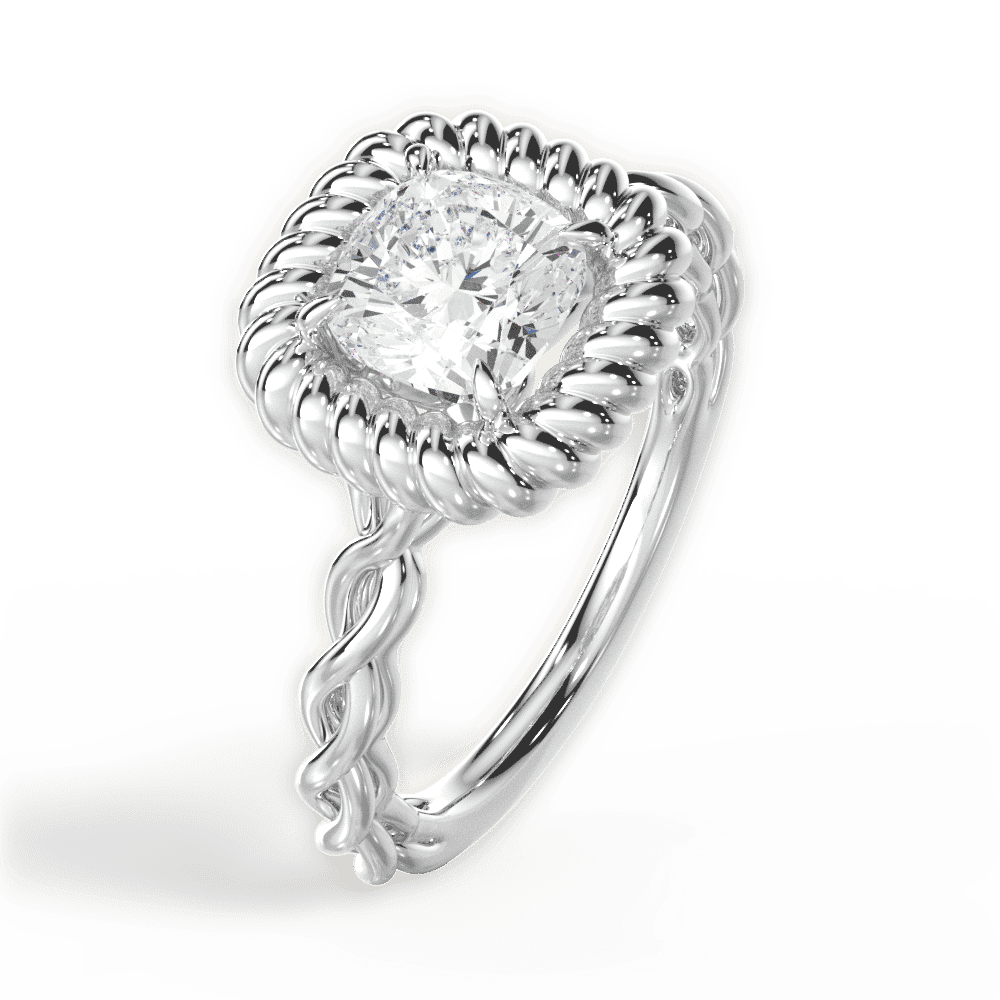 14kt White Gold/18kt White Gold/Platinum/cushion/perspective