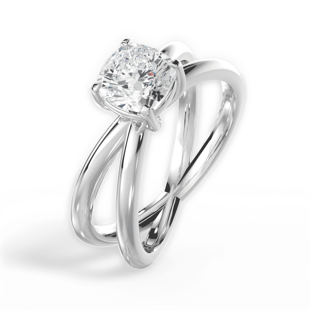 14kt White Gold/18kt White Gold/Platinum/cushion/perspective