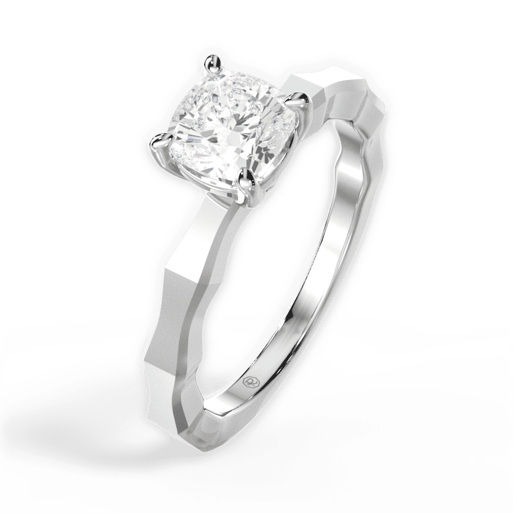 14kt White Gold/18kt White Gold/Platinum/cushion/perspective