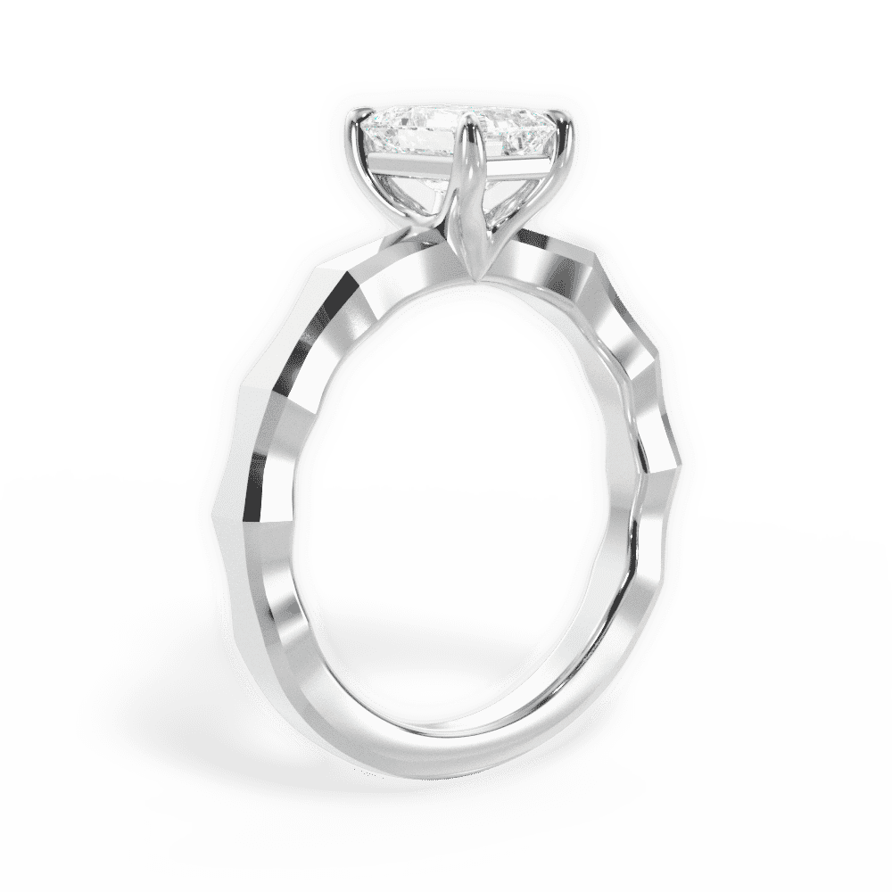 14kt White Gold/18kt White Gold/Platinum/emerald/front