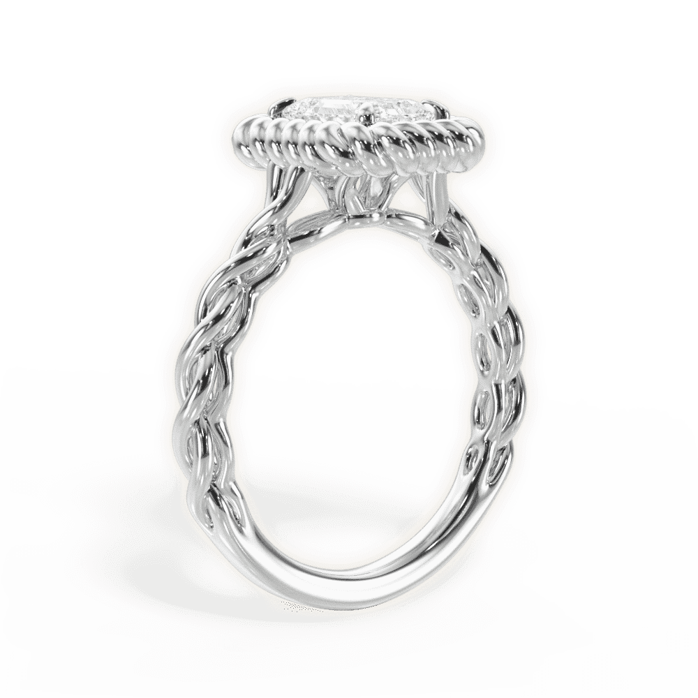 14kt White Gold/18kt White Gold/Platinum/emerald/front