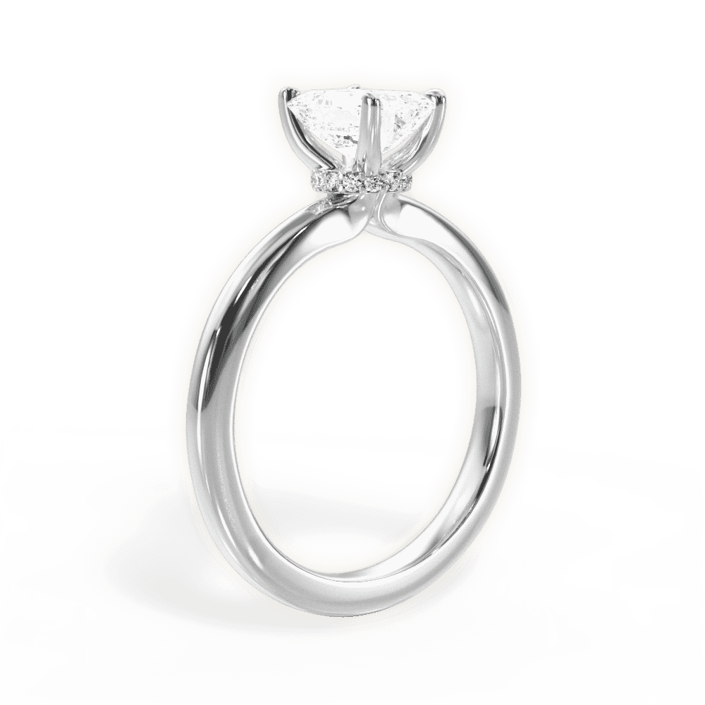 14kt White Gold/18kt White Gold/Platinum/emerald/front