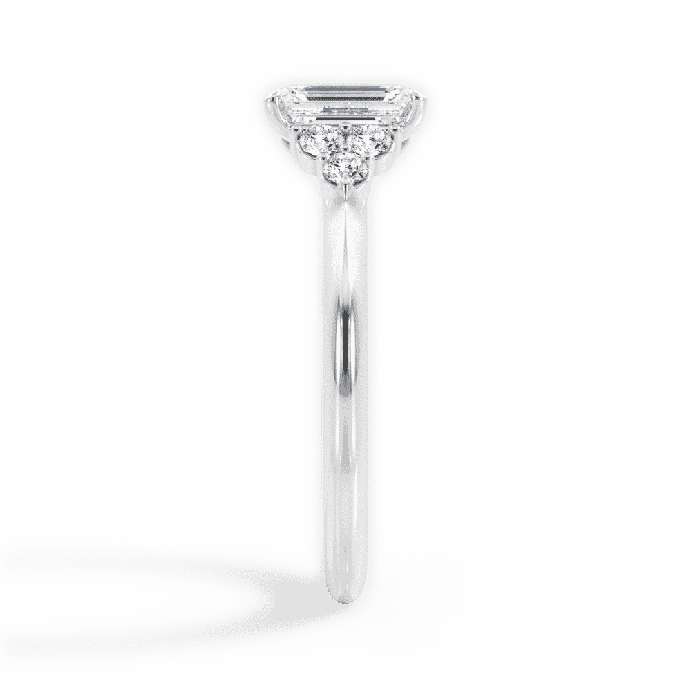 14kt White Gold/18kt White Gold/Platinum/emerald/side