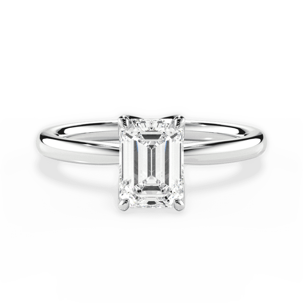 14kt White Gold/18kt White Gold/Platinum/emerald/top