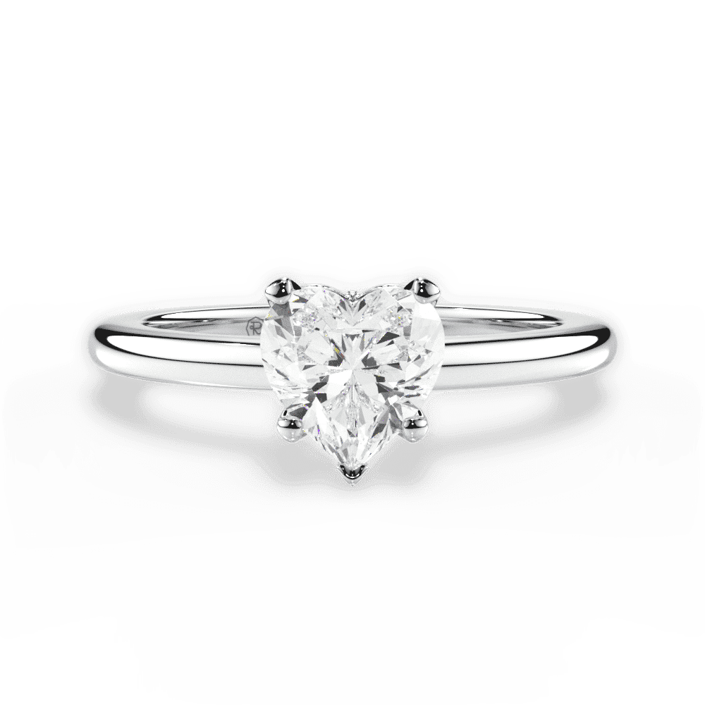 14kt White Gold/18kt White Gold/Platinum/heart/top