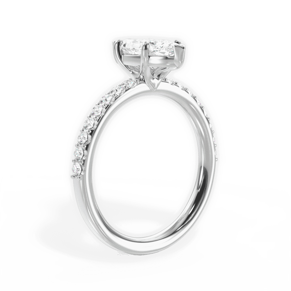 14kt White Gold/18kt White Gold/Platinum/marquise/front