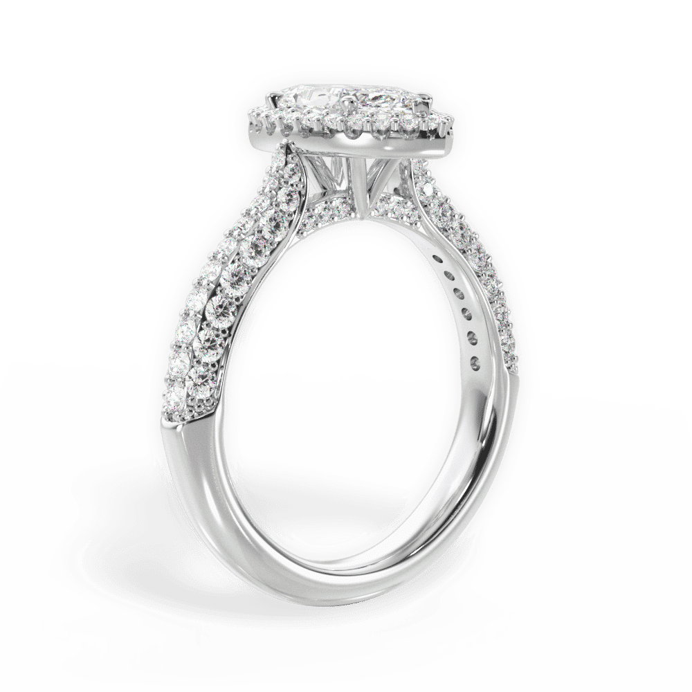 14kt White Gold/18kt White Gold/Platinum/marquise/front