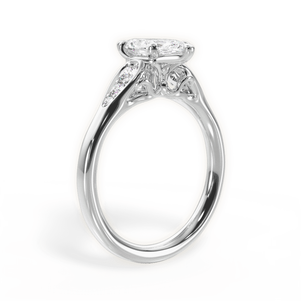 14kt White Gold/18kt White Gold/Platinum/marquise/front