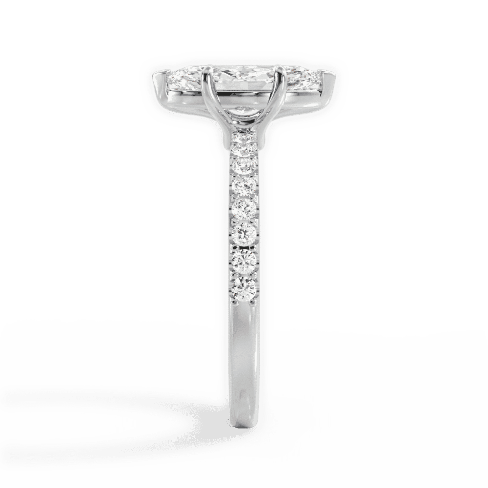 14kt White Gold/18kt White Gold/Platinum/marquise/perspective