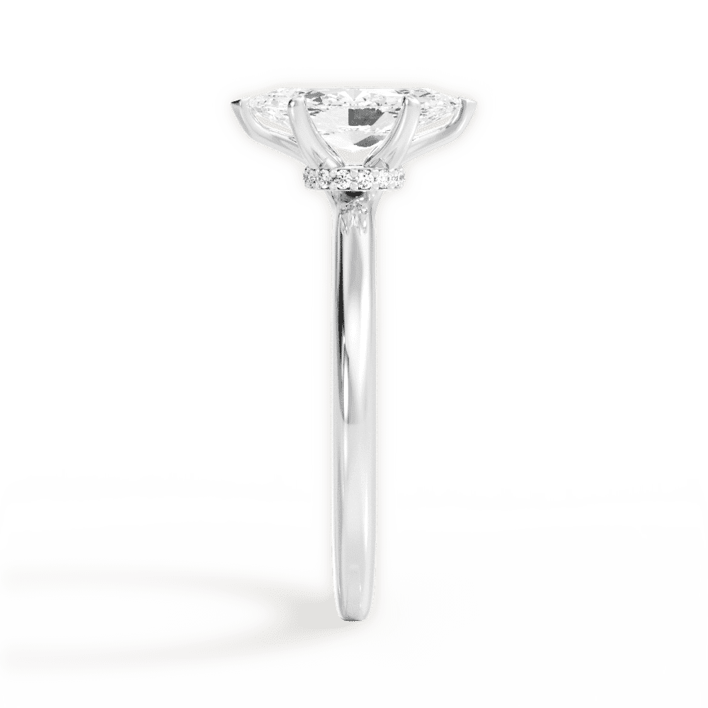 14kt White Gold/18kt White Gold/Platinum/marquise/perspective