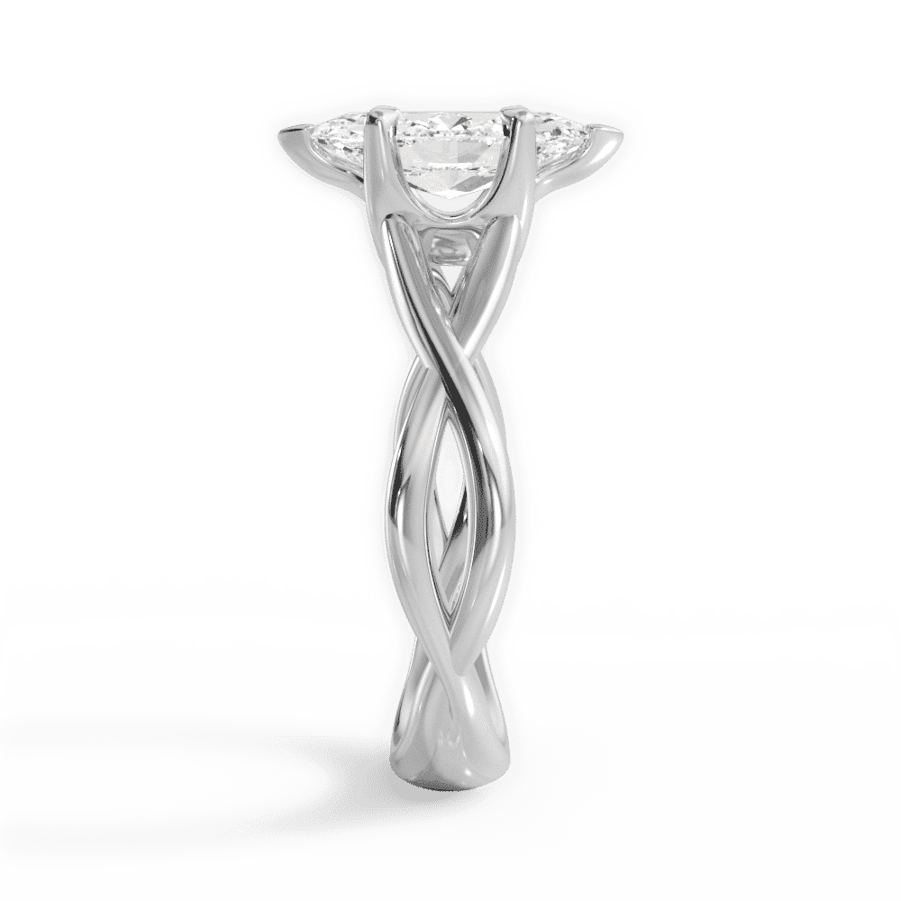 14kt White Gold/18kt White Gold/Platinum/marquise/side