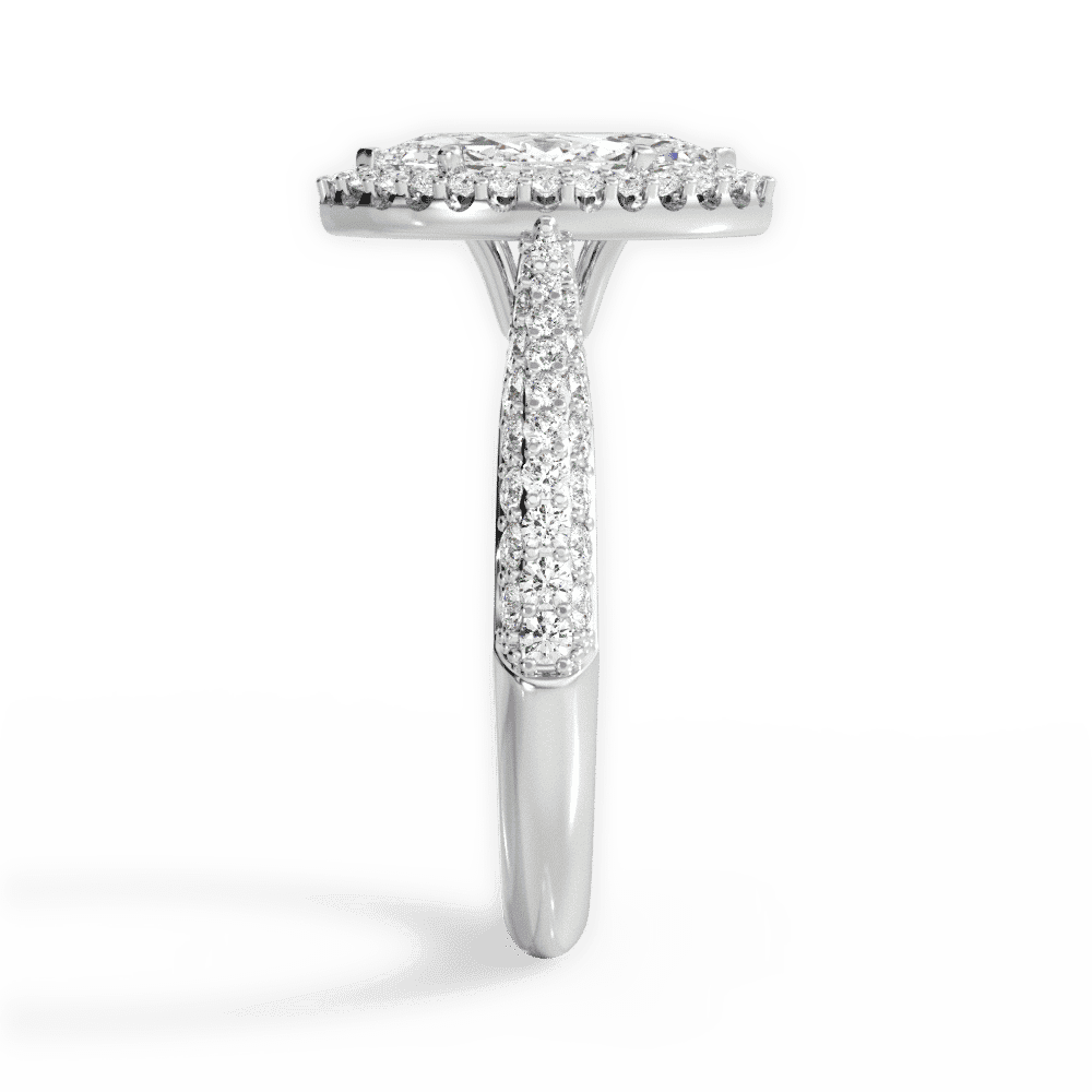 14kt White Gold/18kt White Gold/Platinum/marquise/side